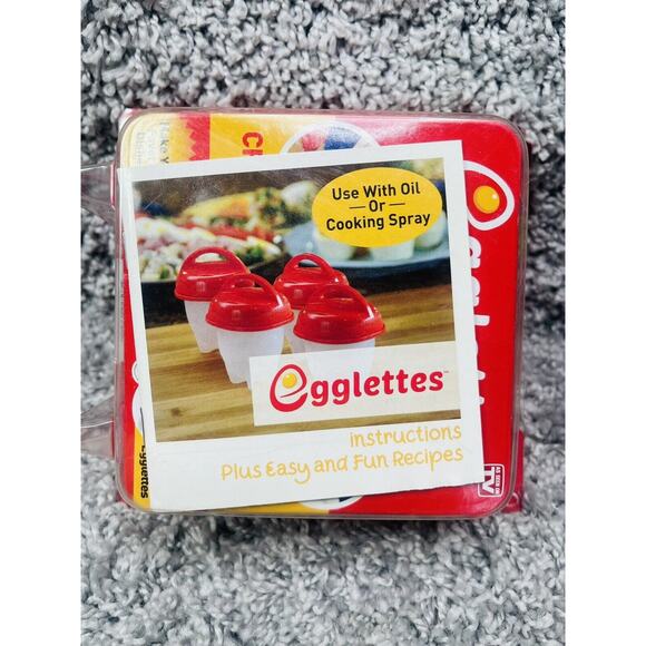 Egglettes Egg Cooker Hard Boiled Eggs without the Shell 4 Egg Cups As Seen On Tv - Picture 6 of 9
